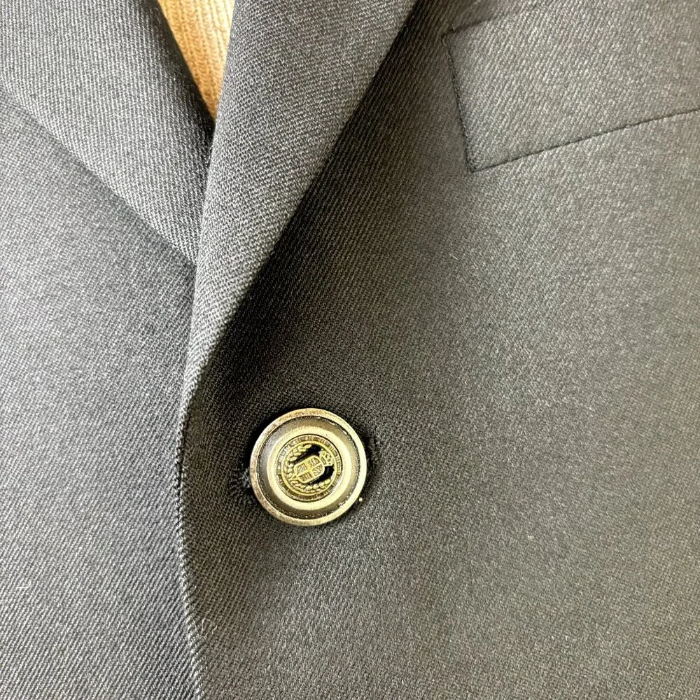 Super 100's Wool Suit Jacket Canada Ultimo Uomo NWOT Size 38R Men's Black Blazer